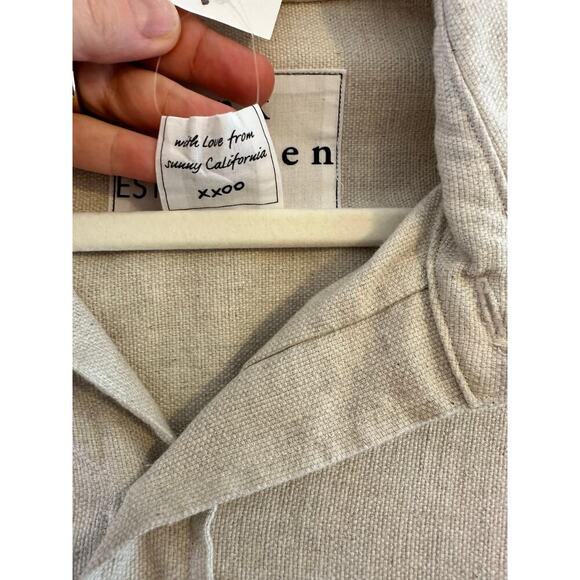 NWT Frank & Eileen McLoughlin Lagenlook Oversized Chore Shacket Natural Size M/L - Picture 5 of 11